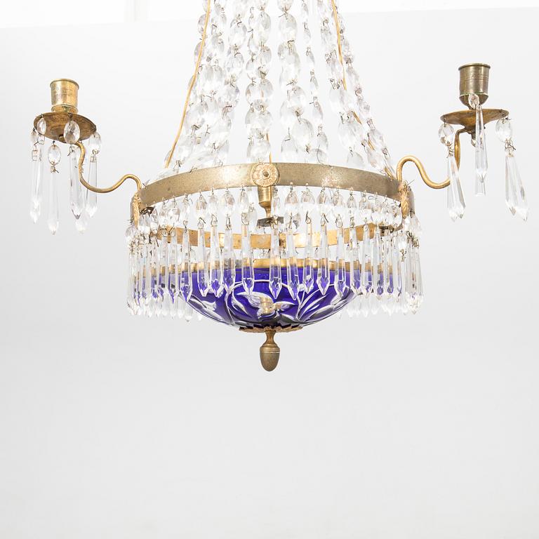 Chandelier in the late Gustavian style, 19th century.