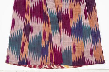 A woman’s Chapan, silk and cotton Ikat, Central Asia, 1880s.