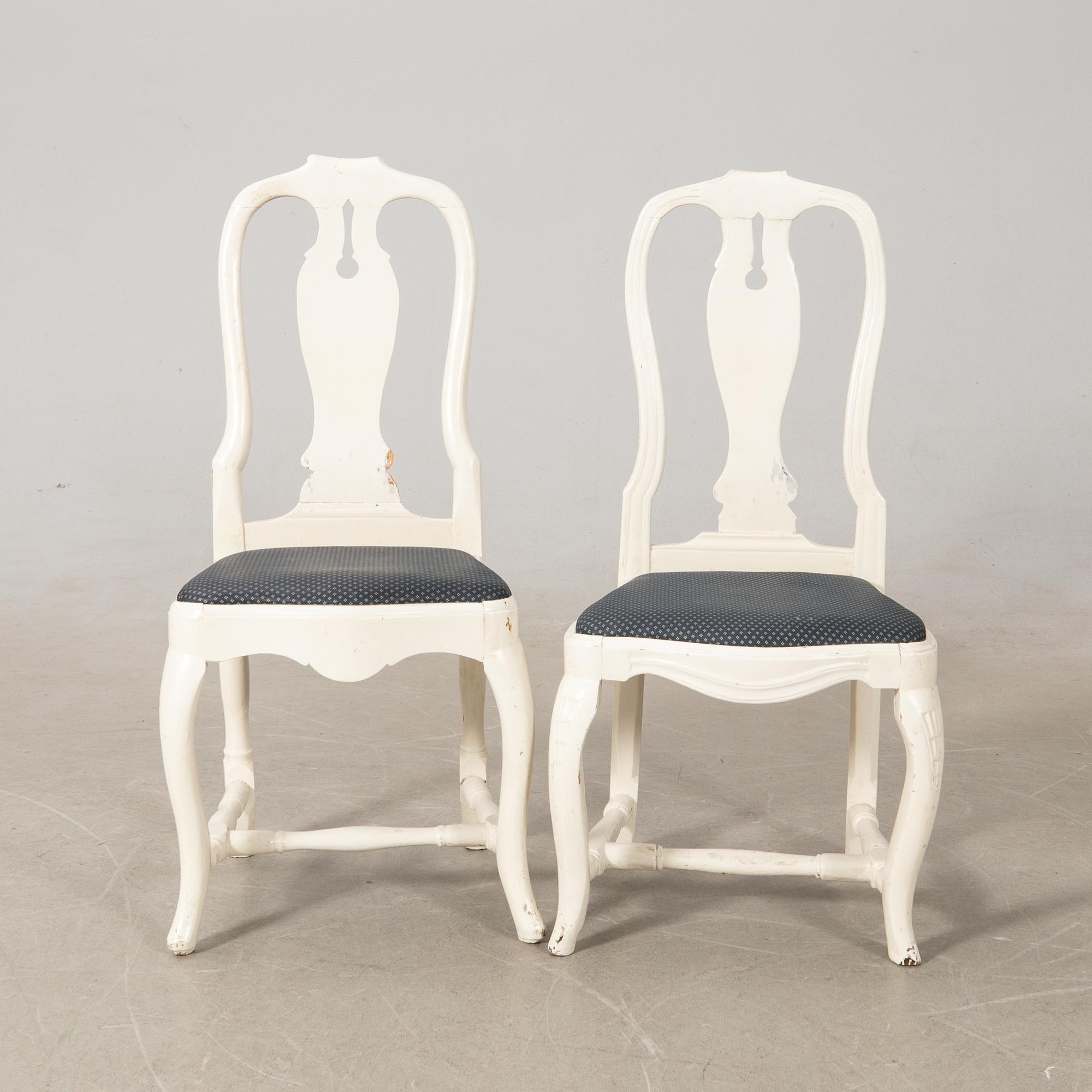 Chairs a pair, late Baroque first half of the 18th century.