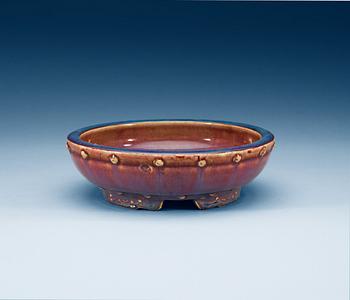 A 'chün-galzed' censer/bulbbowl, Qing dynasty.