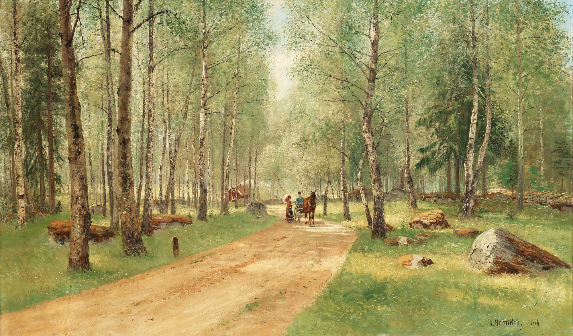 Olof Hermelin, Landskap med figurer.