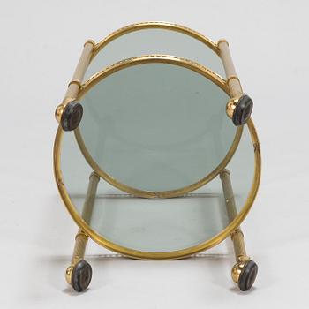 Tarjoilupöytä / Sivupöytä pyörillä, 1900-luvun loppupuoli.