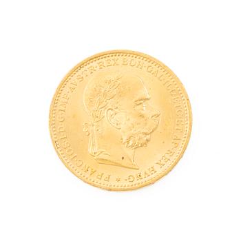 Gold coin, Austria-Hungary, 20 Corona, 1895.