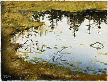 Peter Eugén, Lake with greenery.