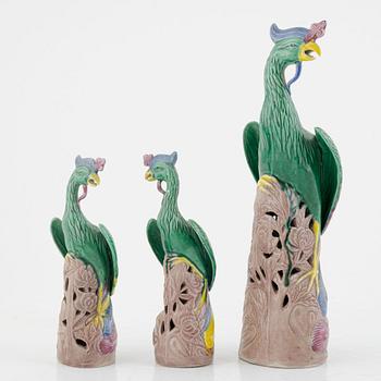 A group of nine Chinese porcelain figures, modern manufacturing.