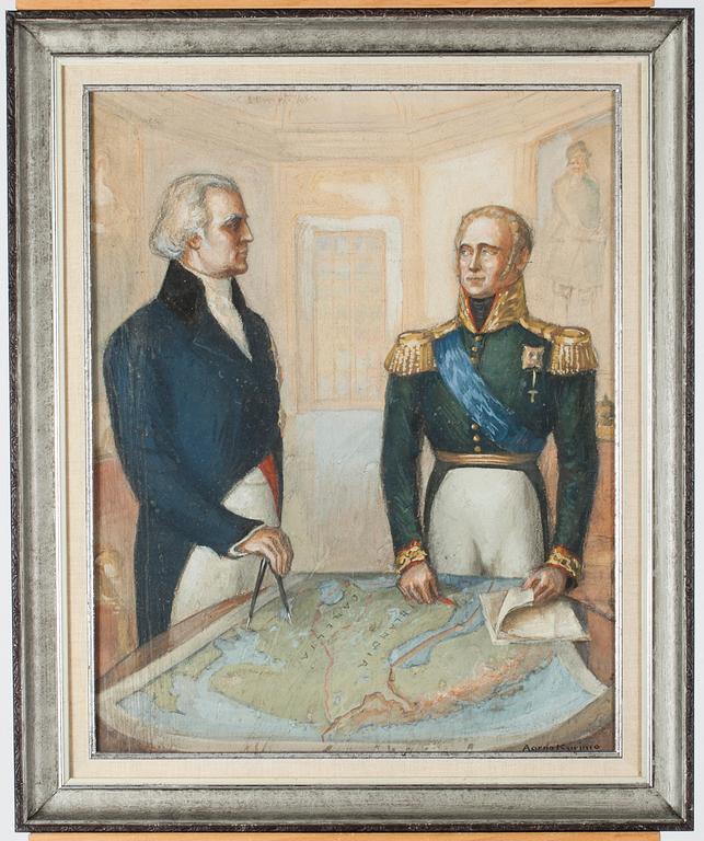 AARNO KARIMO, gouache, signerad.