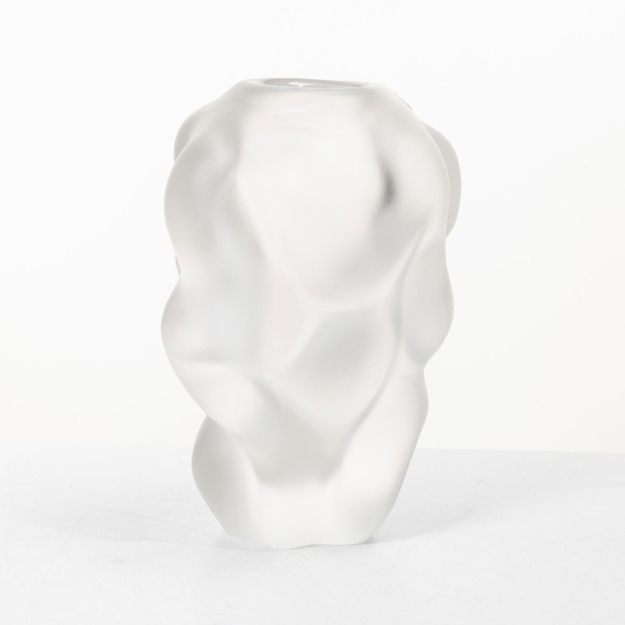 Per B. Sundberg, Vase, glass, Orrefors, signed.