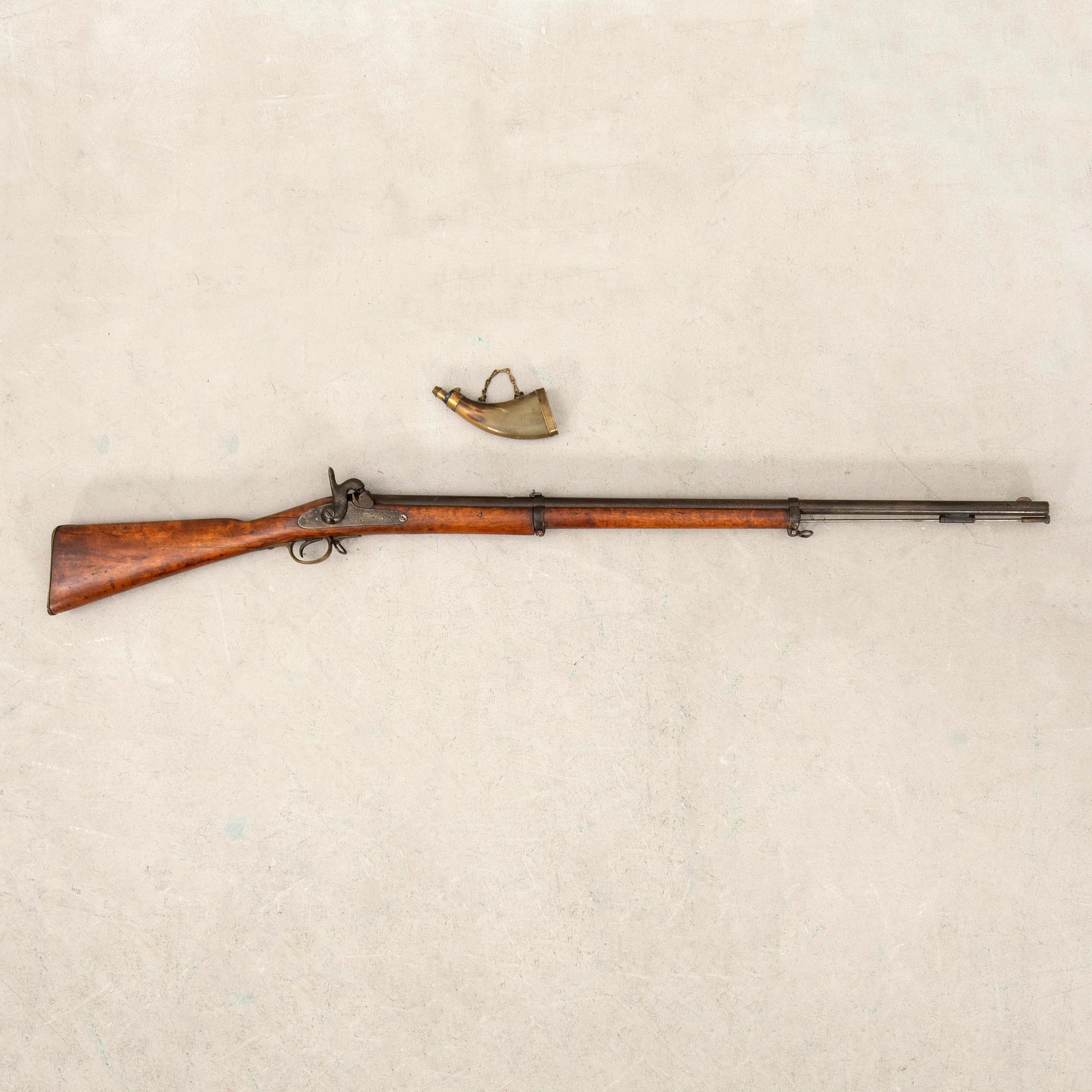 A percussion rifle, Swedish, m/1860.