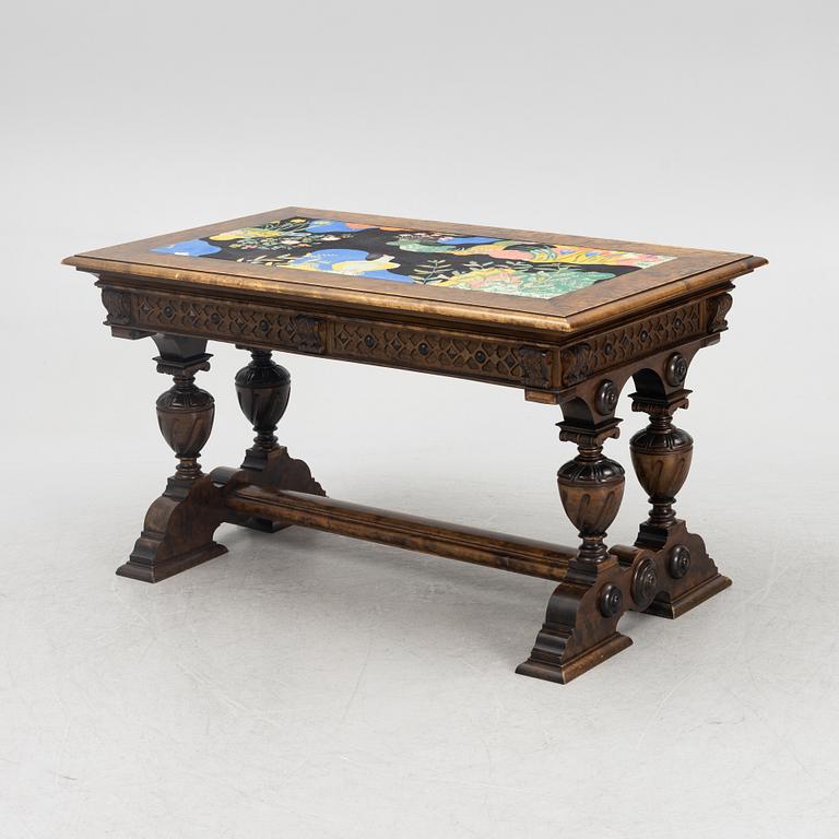 Library table, Baroque style, first half of the 20th century.