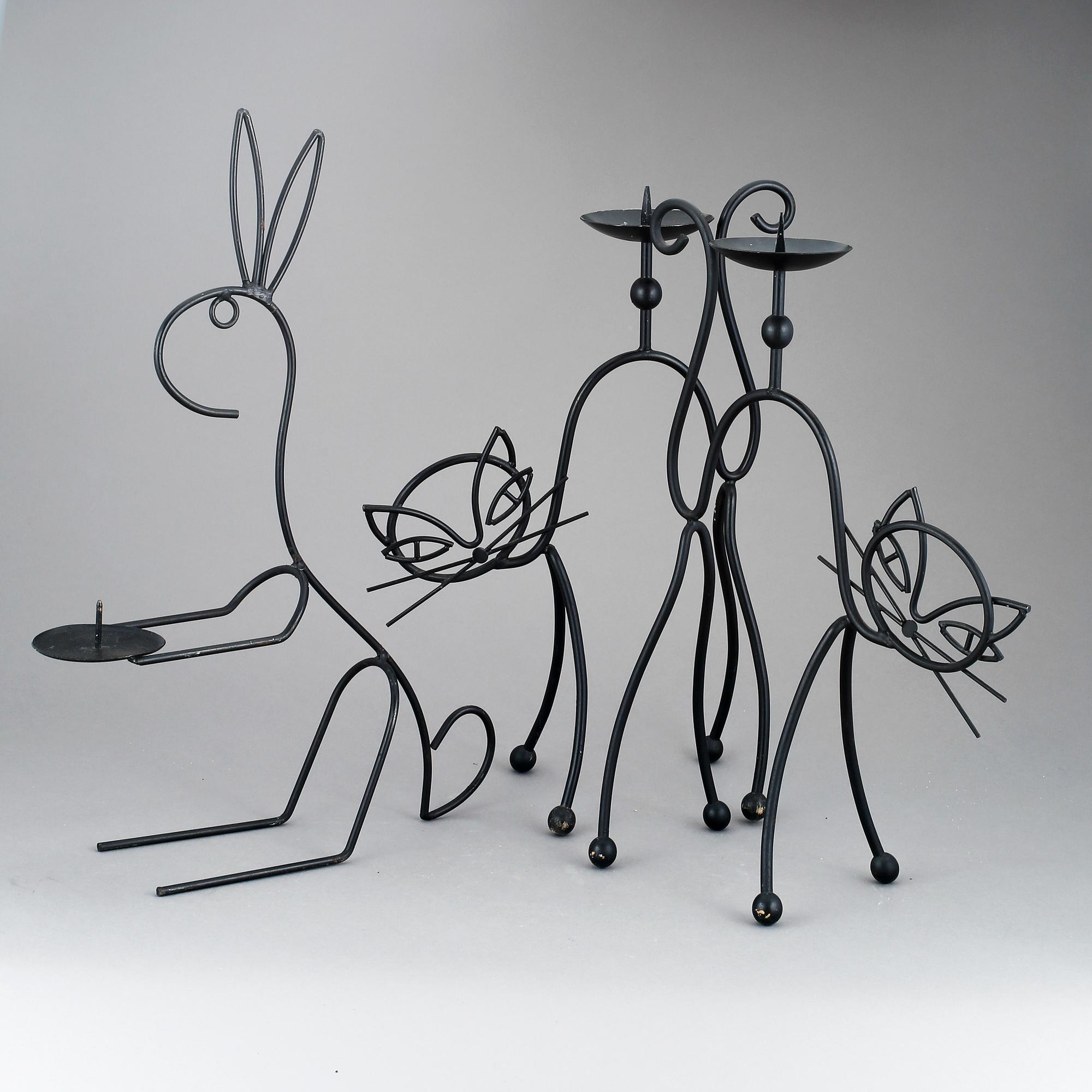 LJUSSTAKAR, 2+1 st, Gunnar Ander, Ystad metall.