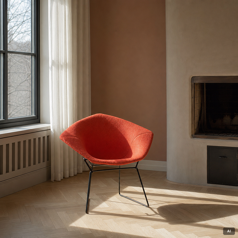 Harry Bertoia, fåtölj, "Diamond Chair".