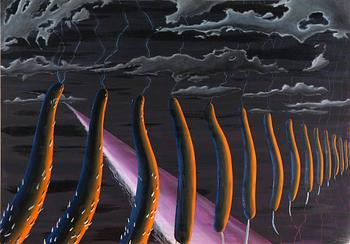 OKÄND KONSTNÄR, olja på pannå, sign Kovisto samt dat 1984 a' tergo.