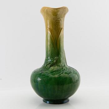 Albin Hamberg vase "Morgonstjernan" Höganäs Jugend dated 1900.
