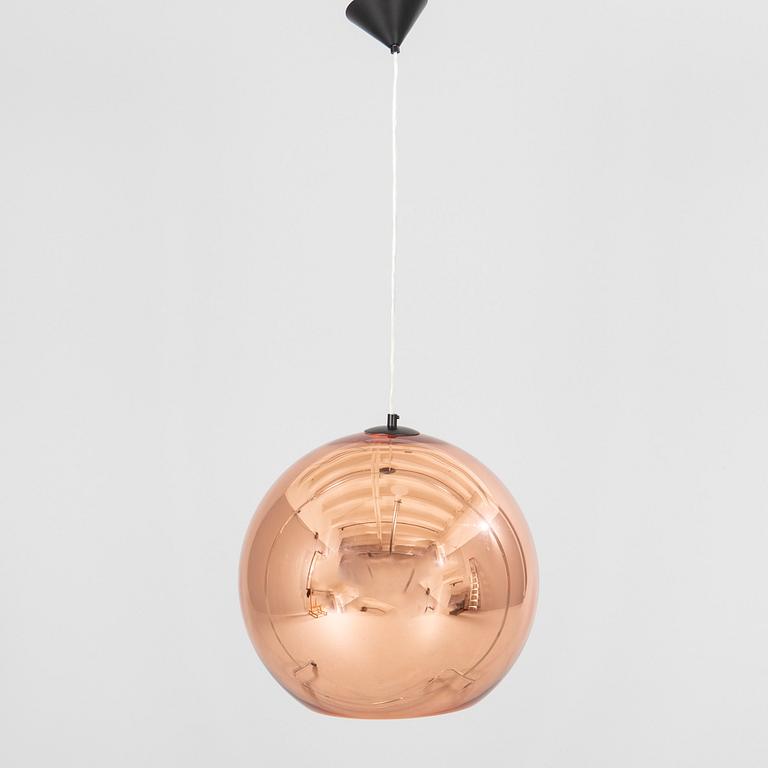 A 'Copper Shade' ceiling light by Tom Dixon from the 21st Century.