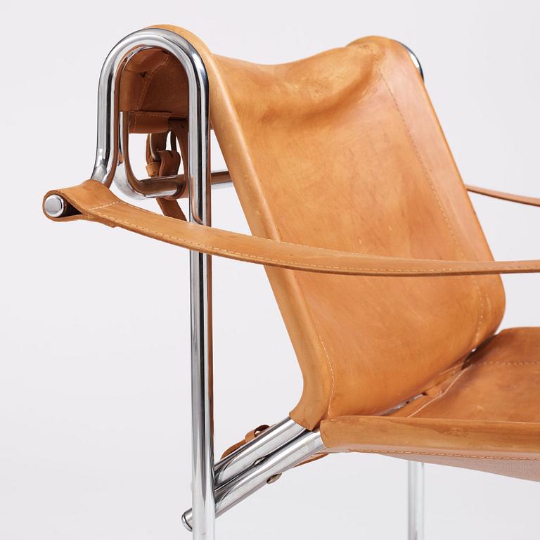 Pethrus Lindlöf, "Flamingo", karmstolar 1 par, AB Lindlöfs Möbler, Lammhult 1970-tal.
