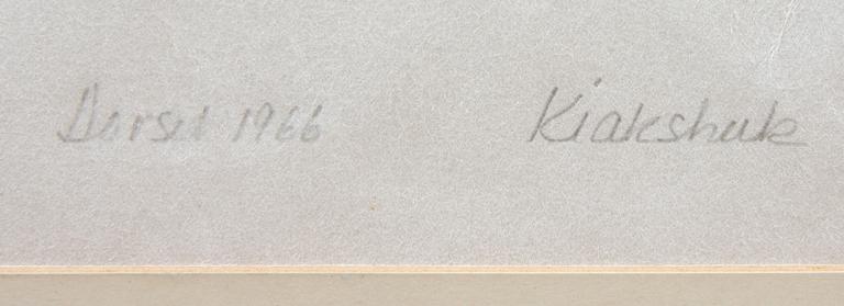 KIAKSHUK, färglitografi, sign o numr 36/50. Dat 1966.