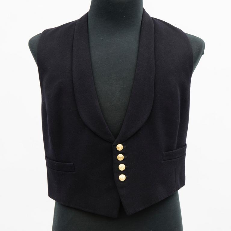 A Finnish naval officer's mess uniform and cape, second half of 20th Century.