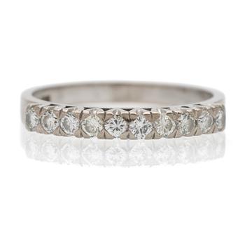 18K white gold half-eternity ring with diamonds, Sandin & Söner, Gothenburg, 1988.