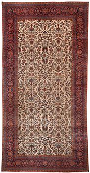 1748. SEMI-ANTIQUE KASHAN SO CALLED DABIR. 670,5 x 339 cm.