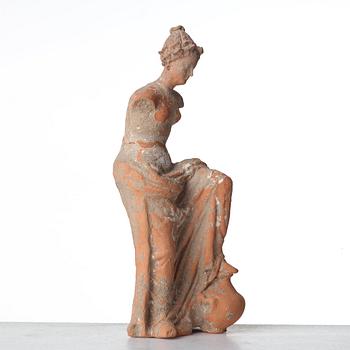 SKULPTUR, terracotta. Grekiskt, attisk, troligen 500-200 f. Kr.