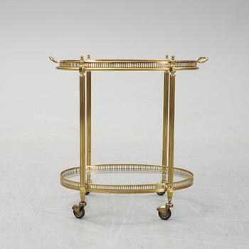 A brass drink trolley, 1960/70's.