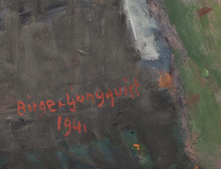 BIRGER LJUNGQUIST, olja på pannå. Signerad och daterad 1941.