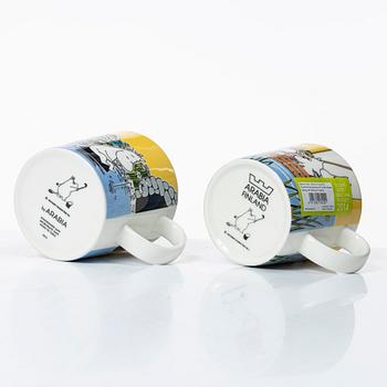 Arabia, 29 Moomin mugs, Finland.