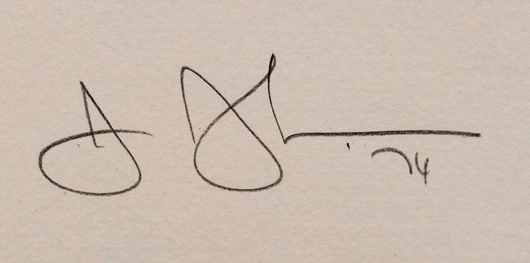 JASPER JOHNS, colour lithographe, signed and numbered 48/49, dated '74.