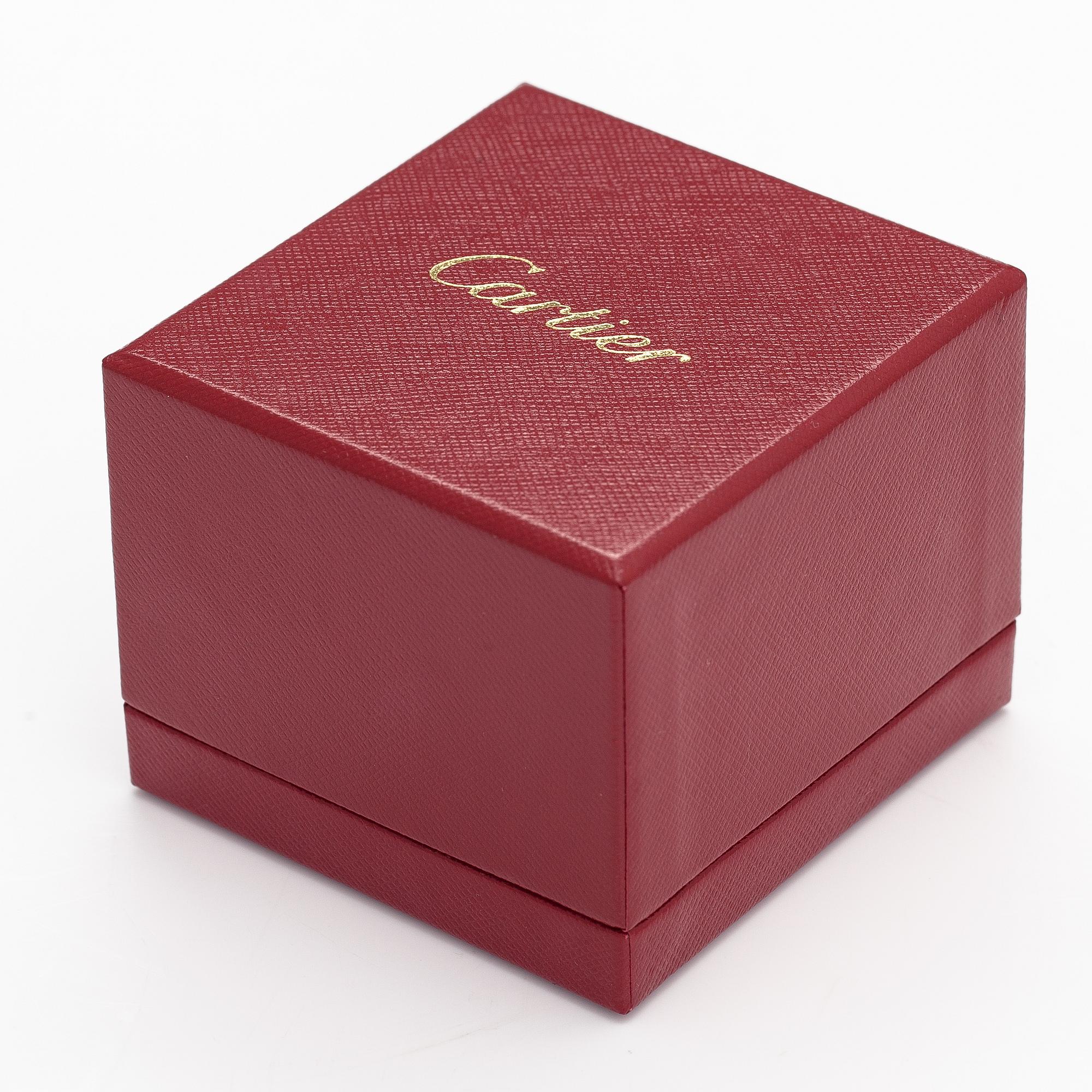 Cartier, Sormus, platinaa ja timantti n. 0.41 ct. Merkitty DZJ421. GIA todistus.