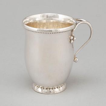 GEORG JENSEN, mugg, silver, Köpenhamn, Danmark, 1918.