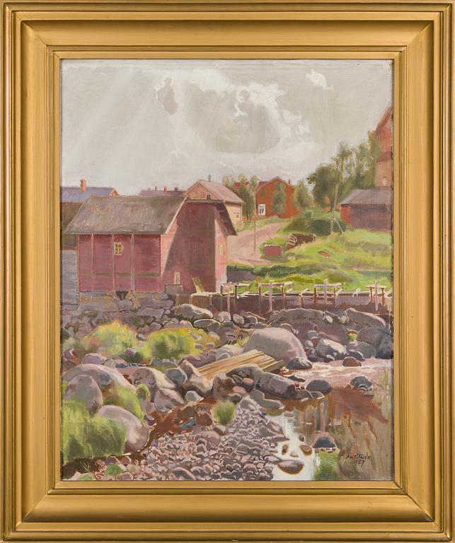 Antti Favén, The Village by the Shoreline.