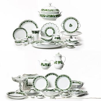 An 187-piece 'Weinlaub' porcelain dinner and coffee service, Meissen, Germany.