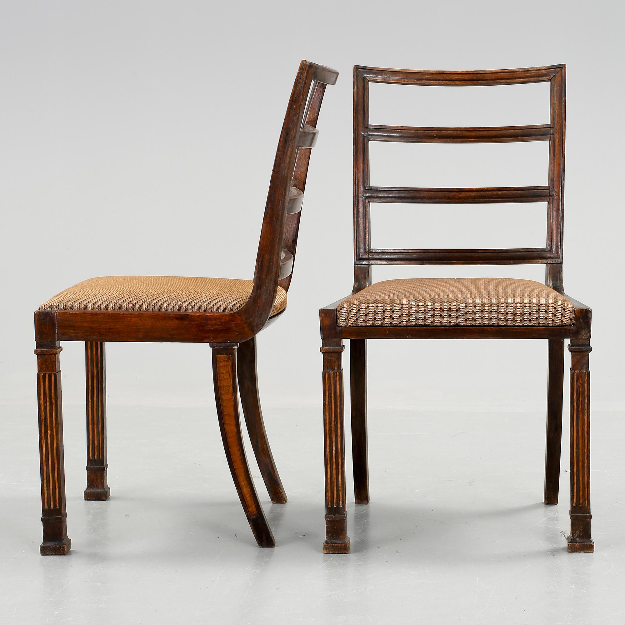 STOLAR, ett par, tillskr Erik Chambert, 1900-talets första hälft.