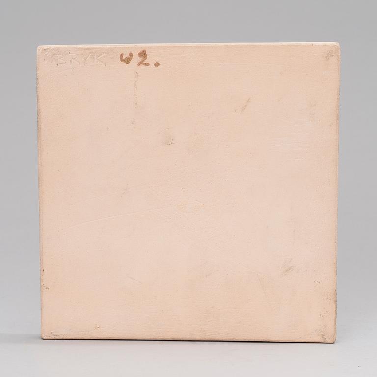 RUT BRYK, KERAMIKRELIEFER, ETT PAR. Sign. Bryk.