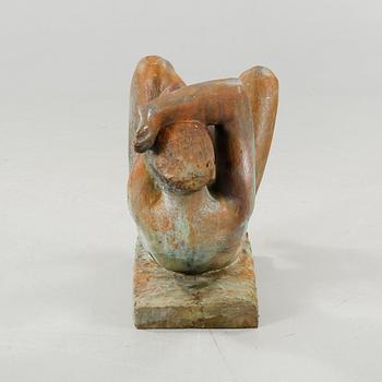 JØRGEN THOMS, patinated bronze, signed.