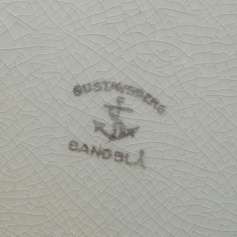 MATSERVISDELAR, 17 st, "Bandblå", Gustavsberg, 1920-tal.