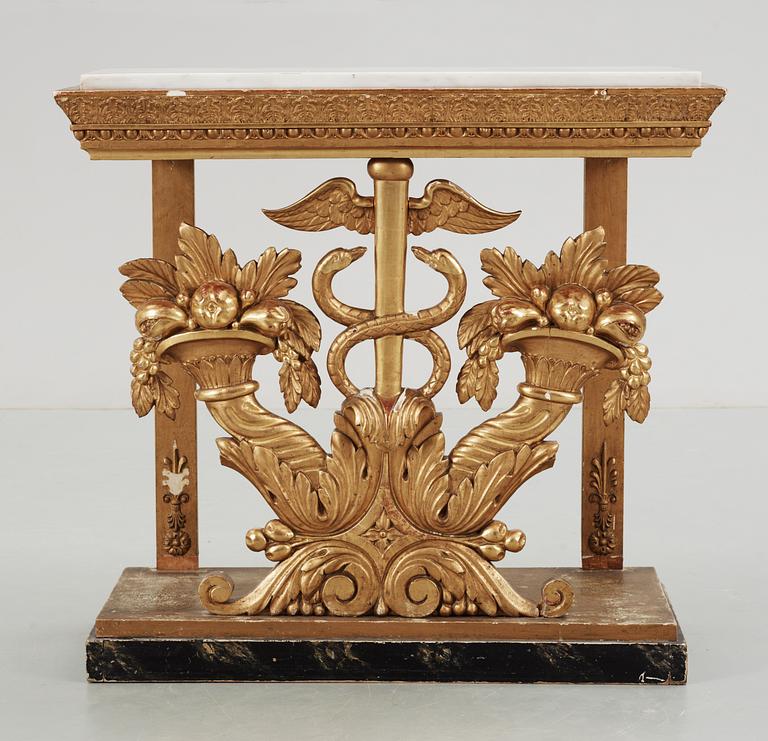 A Swedish empire console table, 19th Century.