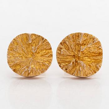Björn Weckström, kalvosinnapit, "Pirunpyörät", 14K kultaa, Lapponia 1970.