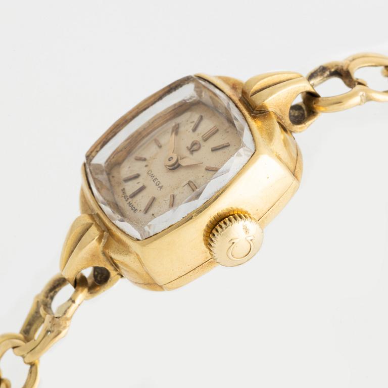 Omega, wristwatch, 14.5 x 17 (24) mm.