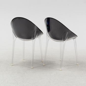 Philippe Starck, a pair of 'Mr. Impossible' chairs from Kartell, Italy.