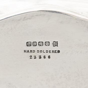 A silver plated tray, 20th Century.