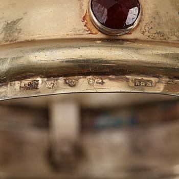 A Swedish mid 19th century silver-gilt wedding-crown, marked Anders Gottlieb Herkepeus, Norrtälje 1851.