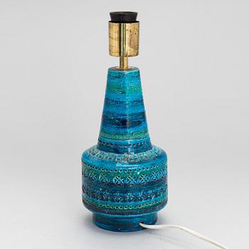 Aldo Londi, A 'Rimini Blu' ceramic table lamp, Bitossi, Italy mid-20th century.