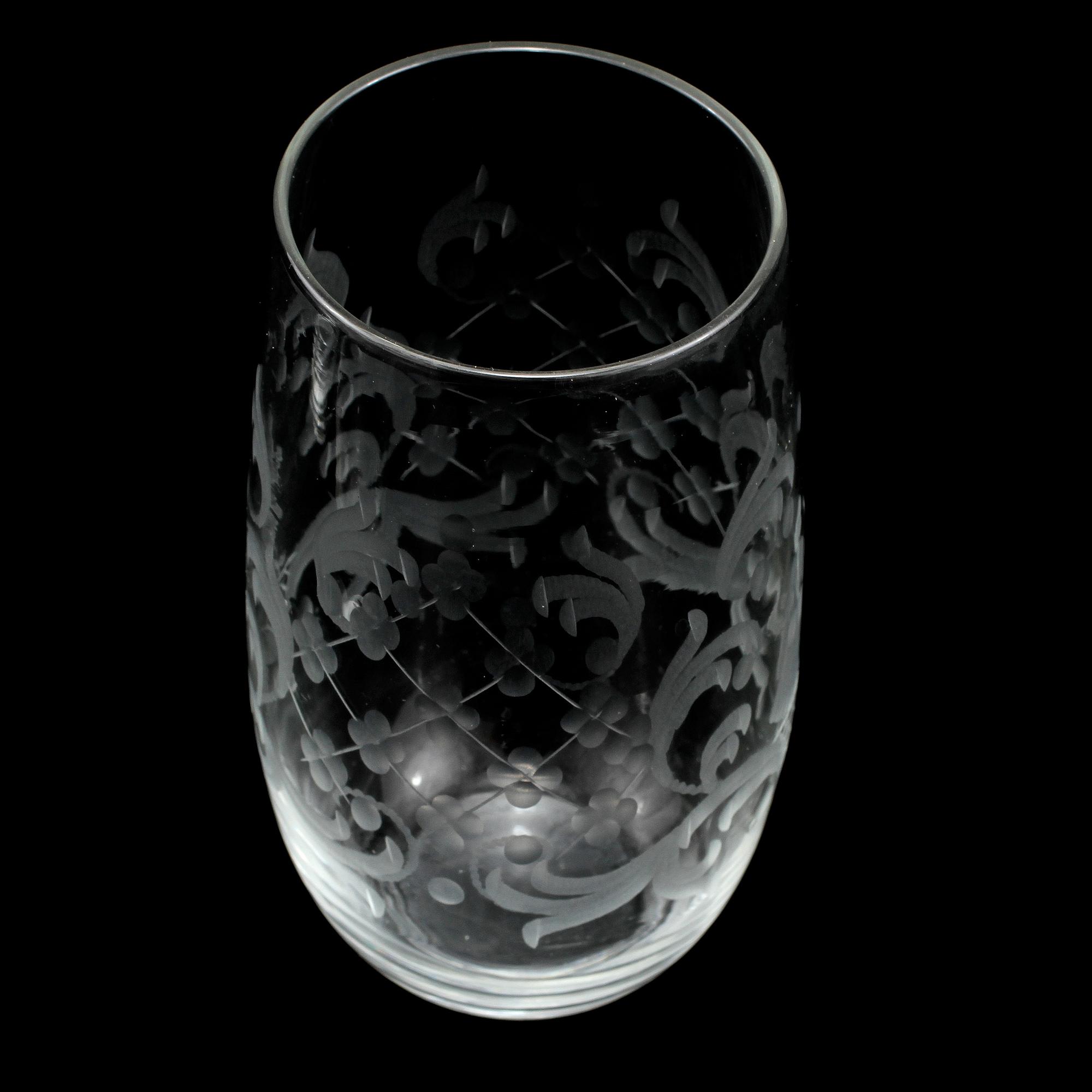KARAFF samt GLAS, 6 st, 1900-talets andra hälft.