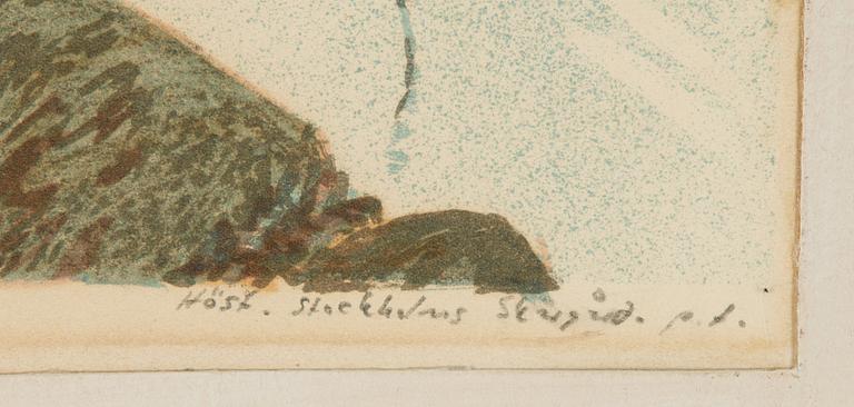 Roland Svensson, färglitografi, signerad provtryck.