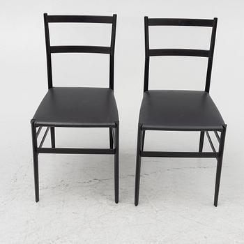 Gio Ponti, a set of two "Superleggera" chairs, Cassina, 21st century.