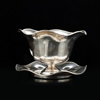 SÅSSKÅL, silver, troligen Tammerfors, Finland, 1886. vikt ca 588g.