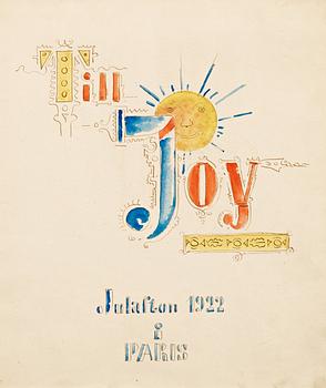 425. Gösta Adrian-Nilsson, "Till Joy" (To Joy).