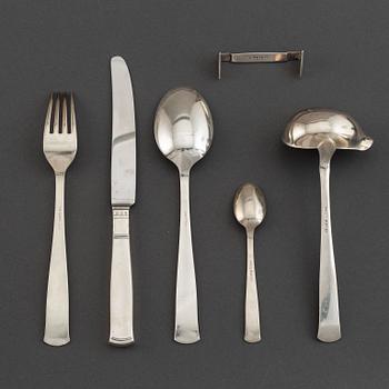 Jacob Ängman, silver cutlery 'Rosenholm' (25 pc), GAB.