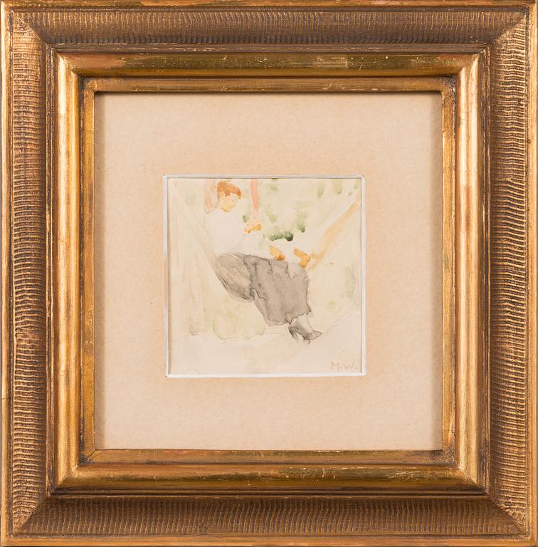 MARIA WIIK, water colour, signed M.W.